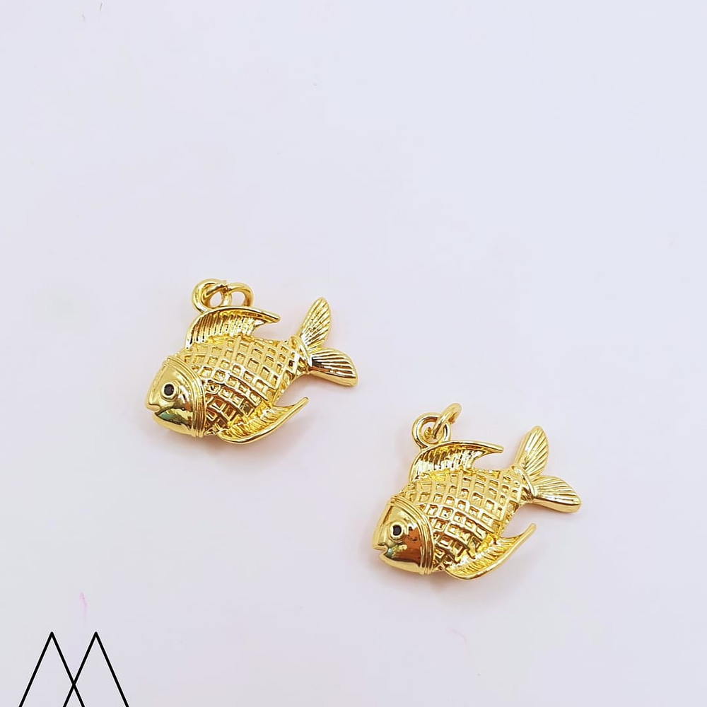 Colgante Pez dorado, con argolla 20mm