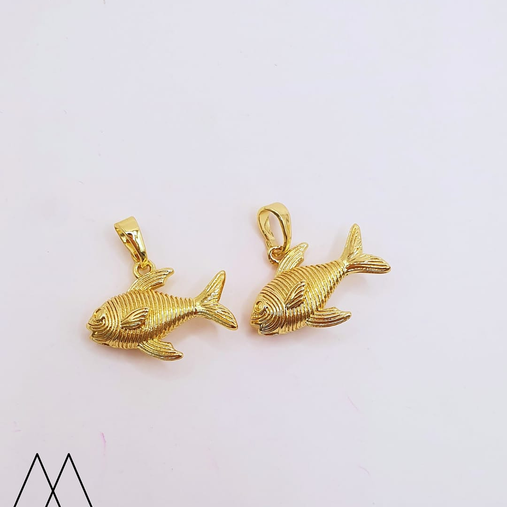 Colgante Pez dorado, con argolla 20mm