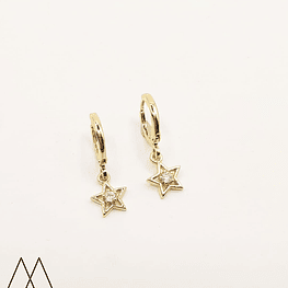 Aros estrella colgando