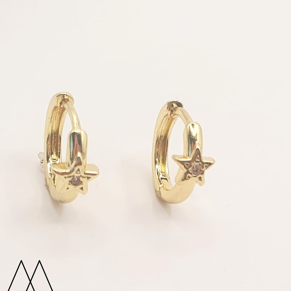 Argollas estrellas 12mm