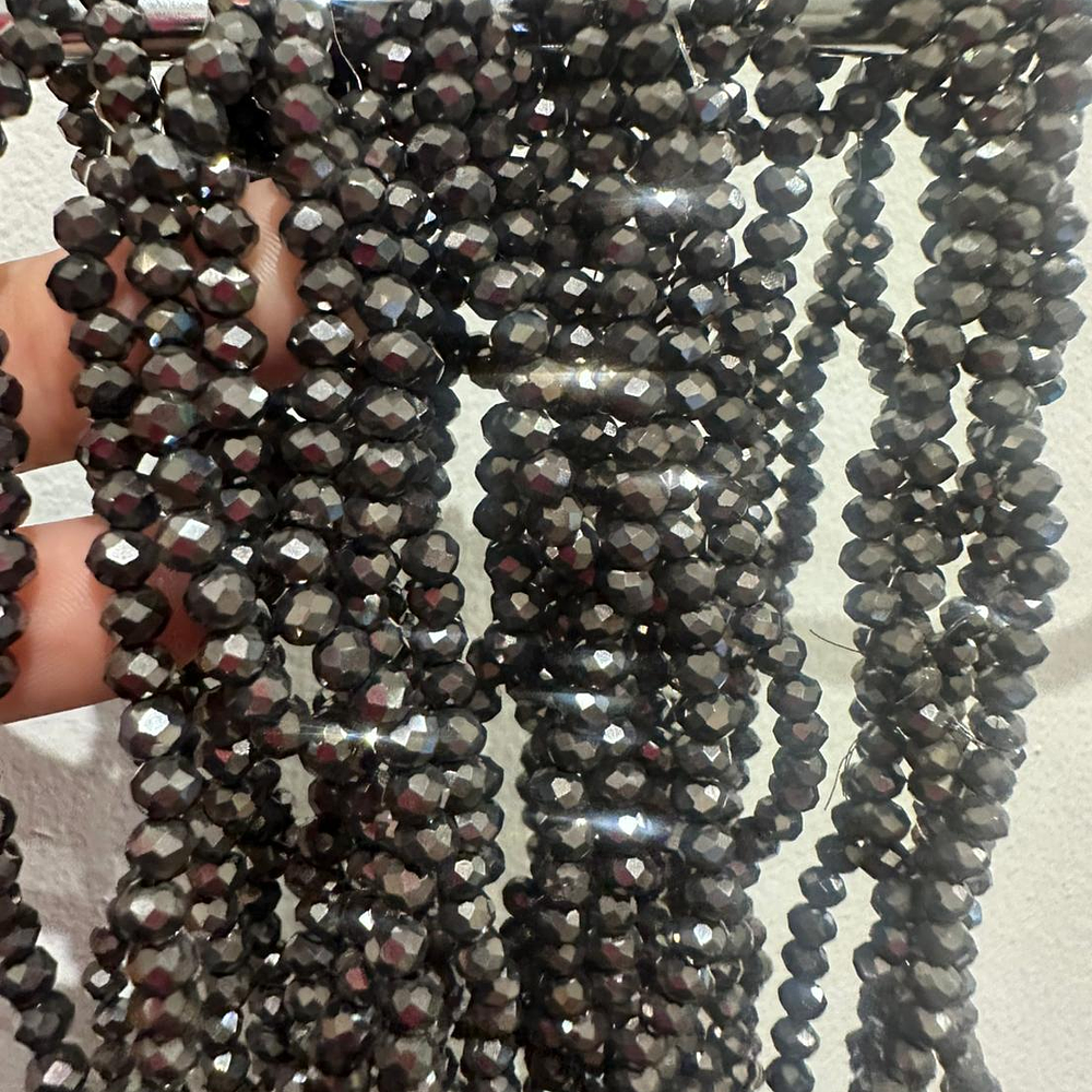 Cristal Murano 4mm, Gris Metálico