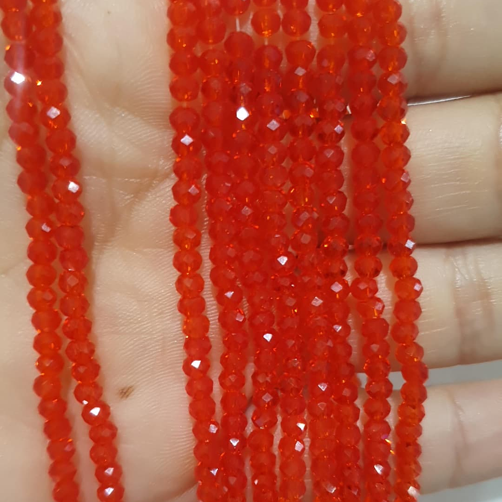 Cristal Murano Traslúcido Rojo 4mm