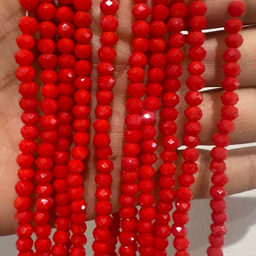 Cristal Murano Rojo 4mm