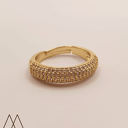Anillo Diadema zircón