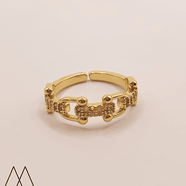Anillo Eslabón Brillante