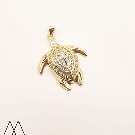 Colgante Tortuga con zircón, con portadije 40mm