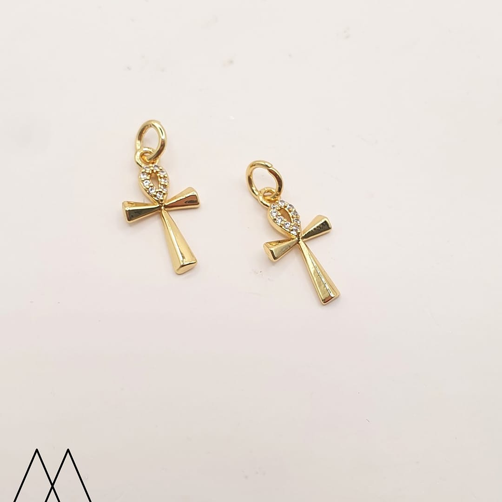 Colgante Cruz mini Ankh , con argolla 15mm