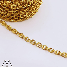 Cadena Eslabón Ovalado con tallado, 10x8mm