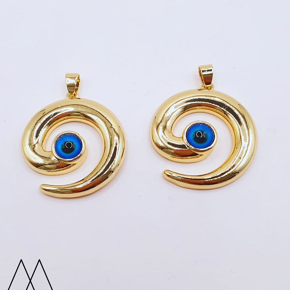 Colgante Ojo Turco espiral, con portadije 40mm