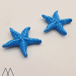 Estrellas Cerámica Grande 40mm, celeste