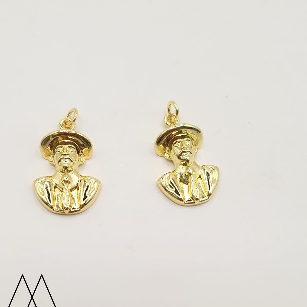 Jose Gregorio Hernandez dorado, con argolla 25mm