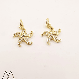 Estrella de Mar torneada, con argolla 20mm