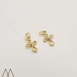 Cruz dorada, con argolla