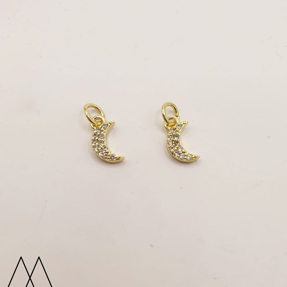 Luna zircón, con argolla 10mm