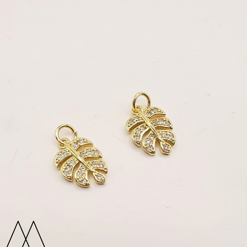 Colgante Hojas, con argolla 18mm - Hojita