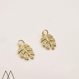 Colgante Hojas, con argolla 18mm - Hojita