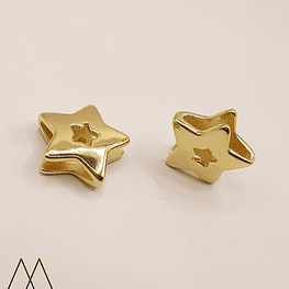 Pasador Borde Estrella Dorado 20mm