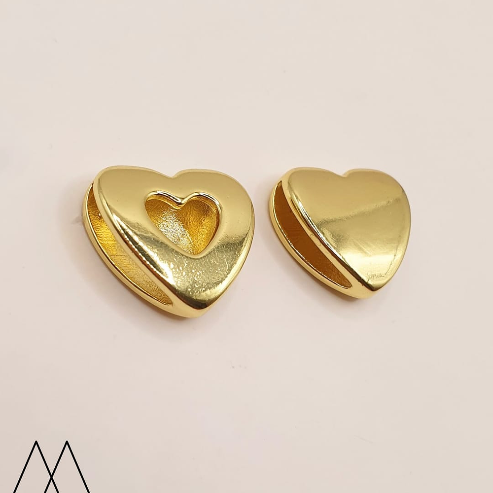 Pasador Corazón dorado 20mm