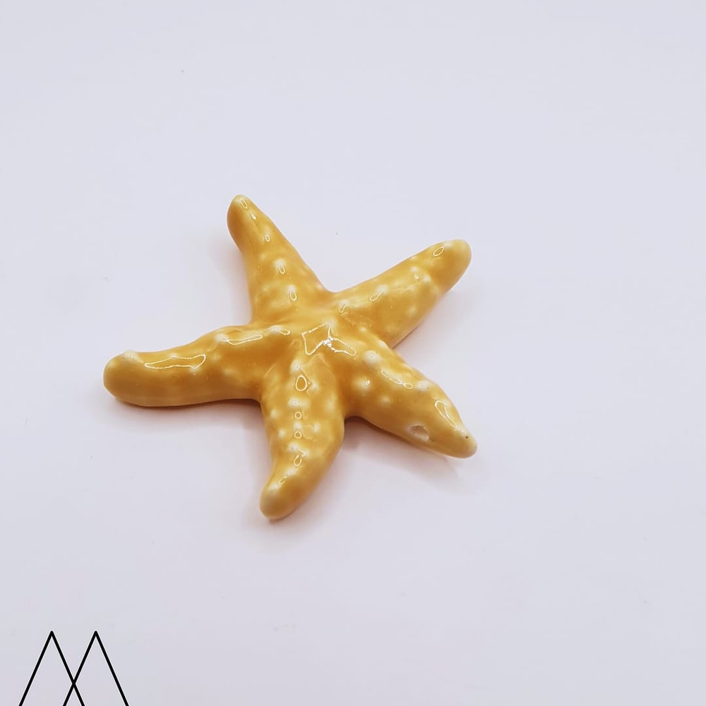 Estrellas Cerámica Grande 40mm, amarillo