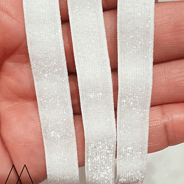 Cinta elasticada 10mm, blanca. Precio por Metro