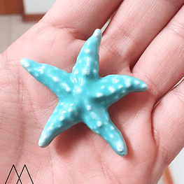 Estrellas Cerámica Grande 40mm, turquesa