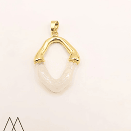 Colgante Resina Blanca, con argolla 45mm