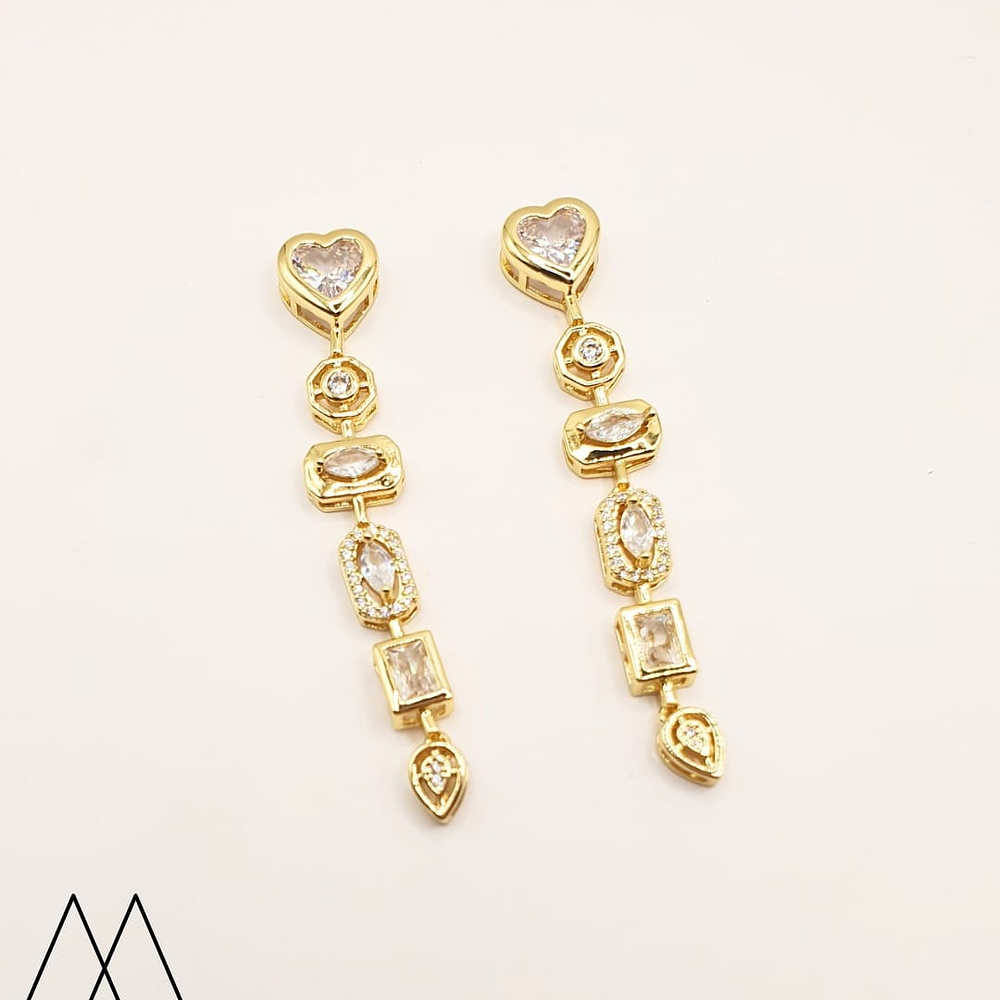 Colgante Alargado de corazón, 65mm