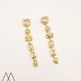 Colgante Alargado de corazón, 65mm