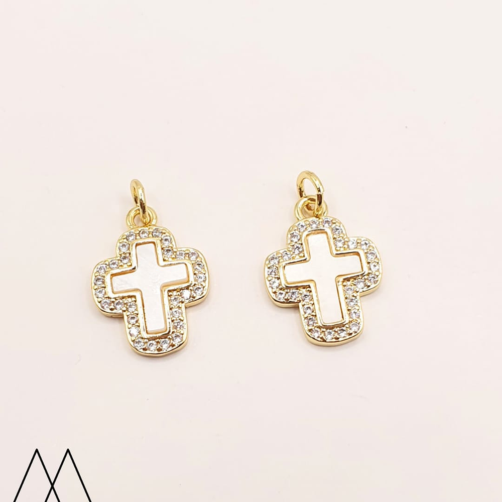 Colgante Cruz Nacar, con argolla 20mm