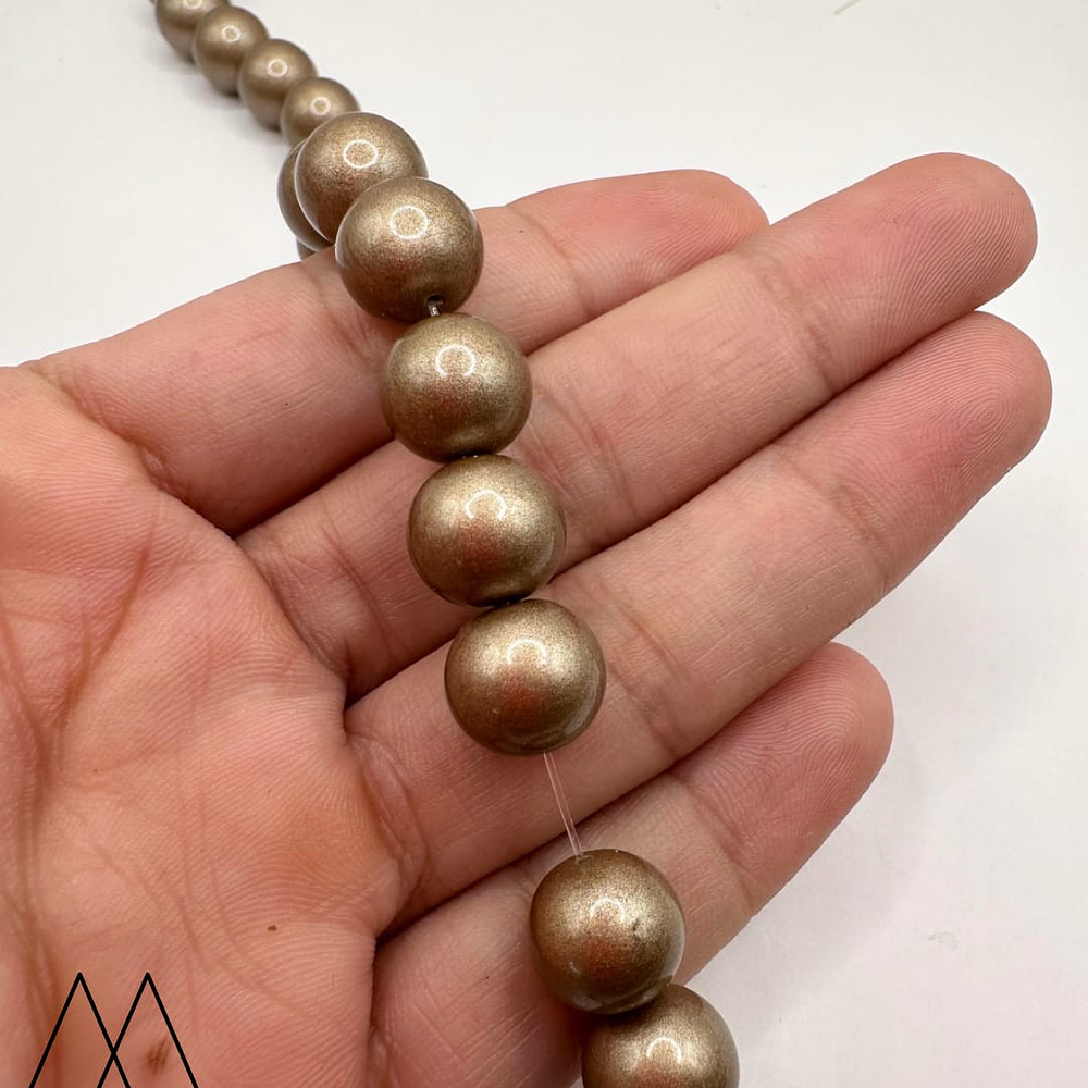 Bolas de Vidrio 10mm, Dorado mate