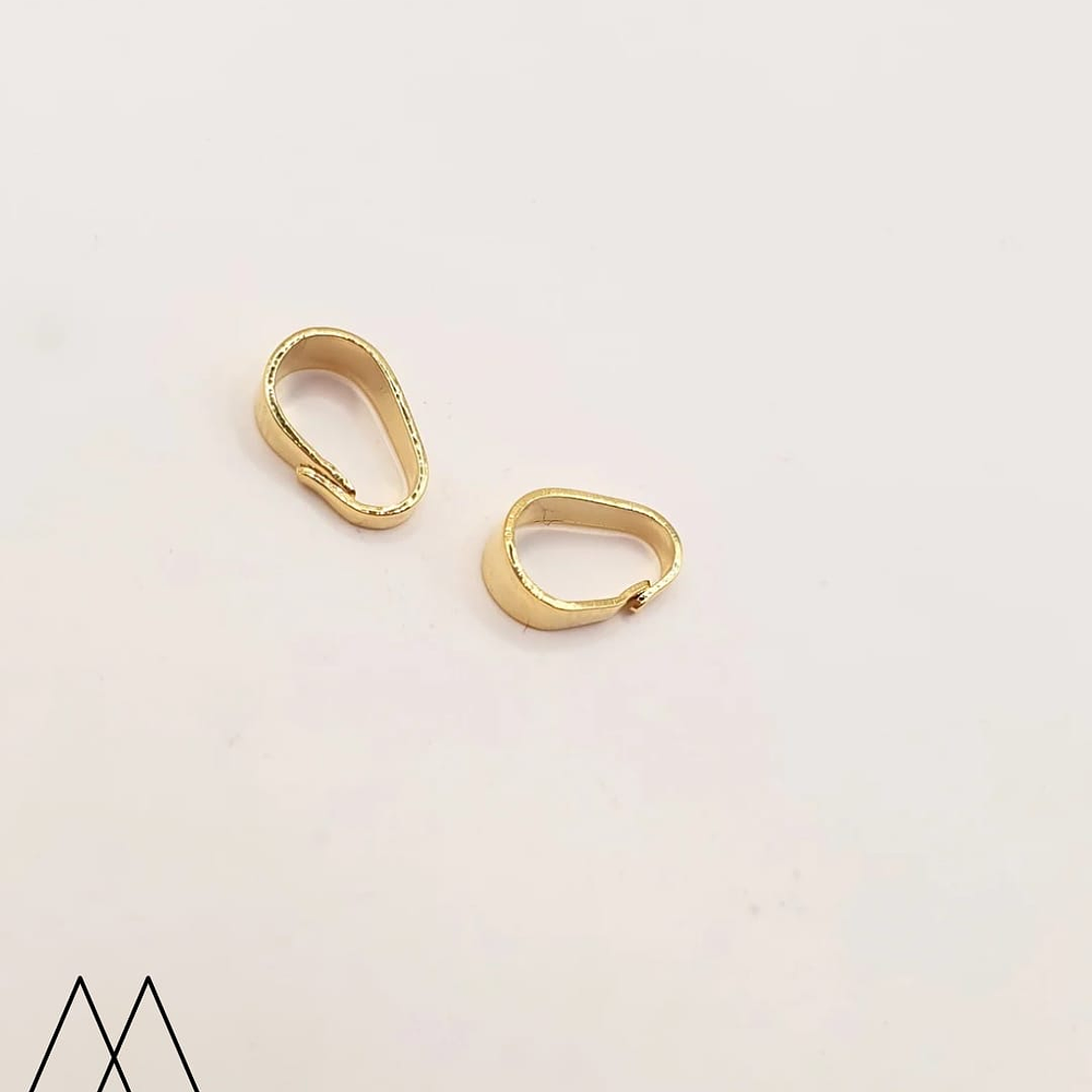 Portacolgante con baño de oro 8mm x 5mm