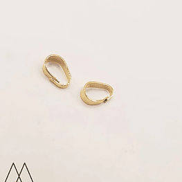 Portacolgante con baño de oro 8mm x 5mm