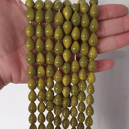 Cristal Gota Verde, 9x16mm