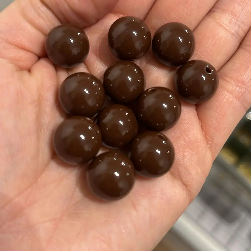 Bolas de Acrilicos 14mm, Chocolate
