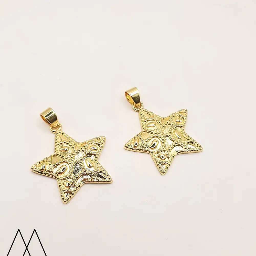 Colgante Estrella con relieves, con portadije 30mm