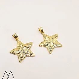 Colgante Estrella con relieves, con portadije 30mm