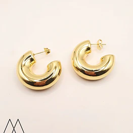 Aros argollas Doradas 30mm. lisas
