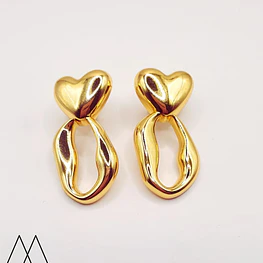Aros corazón colgando 40mm