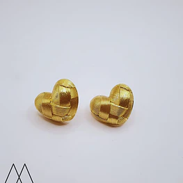 Aro corazón tejido cruzado, 15mm