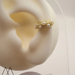 Earcuff perlas, 8mm