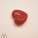 Colgante Corazón pasador rojo, 20mm
