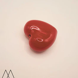 Colgante Corazón pasador rojo, 20mm