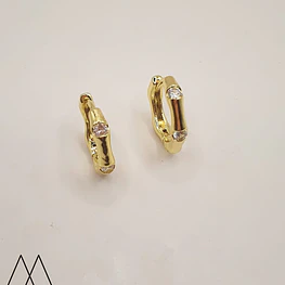 Argollas con zircones