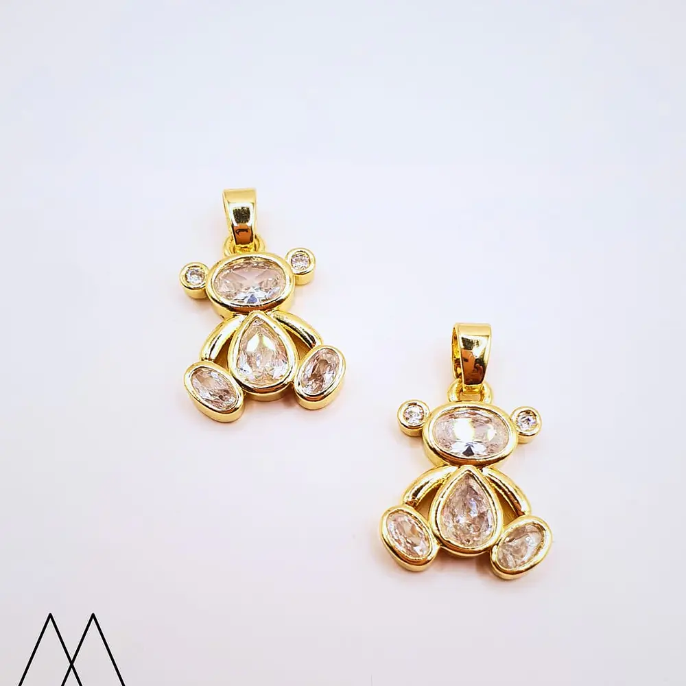 Colgante Oso cristal, con portadije 20mm