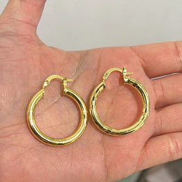 Argollas Cerradas con textura, 30mm