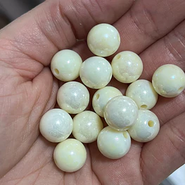 Bolas de Acrílicos 12mm, mantecado perlado