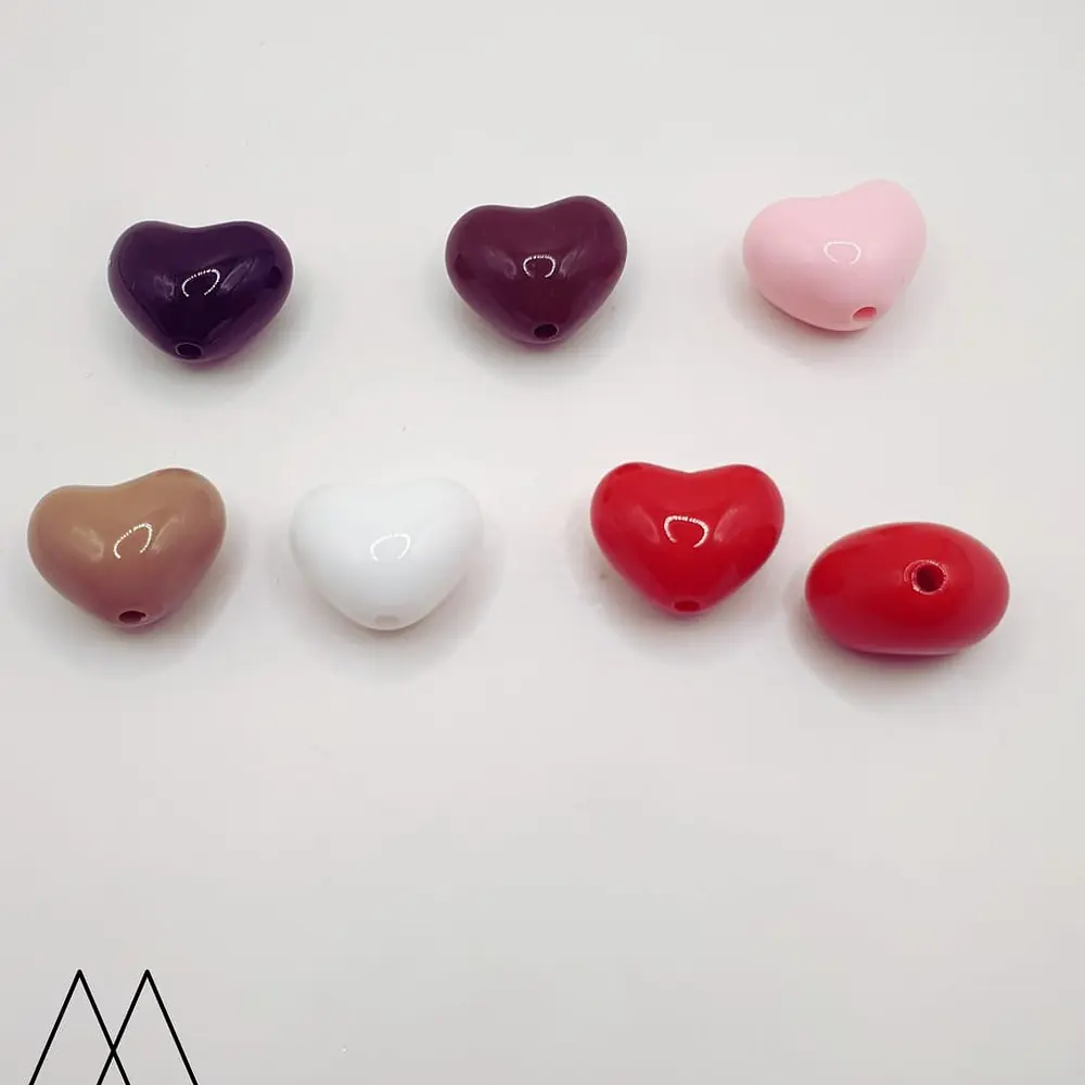 Corazones Acrílicos, 18x14mm
