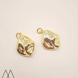 Colgante irregular dorado, 25mm