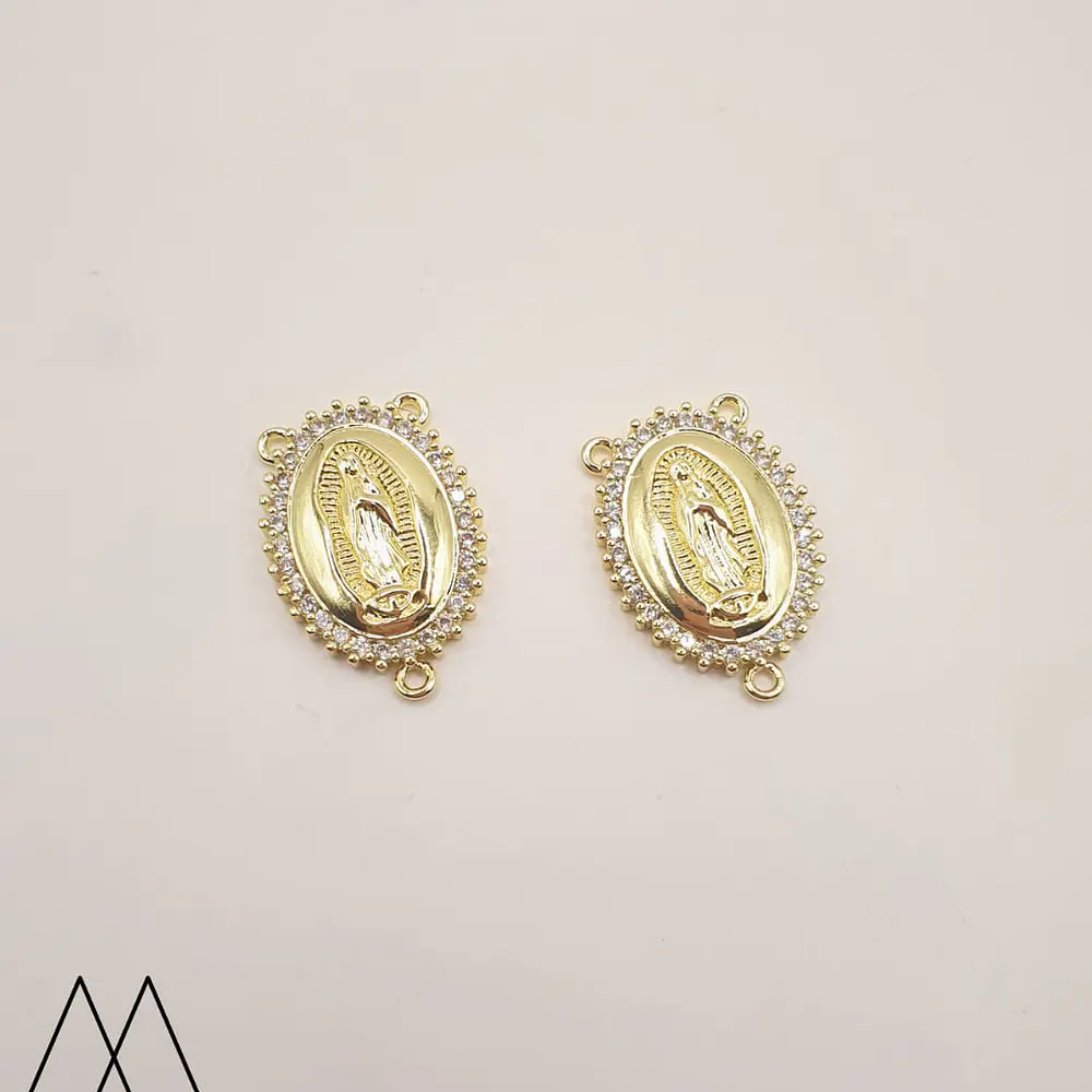Colgante para Rosario Virgen, zircón alrededor 23mm