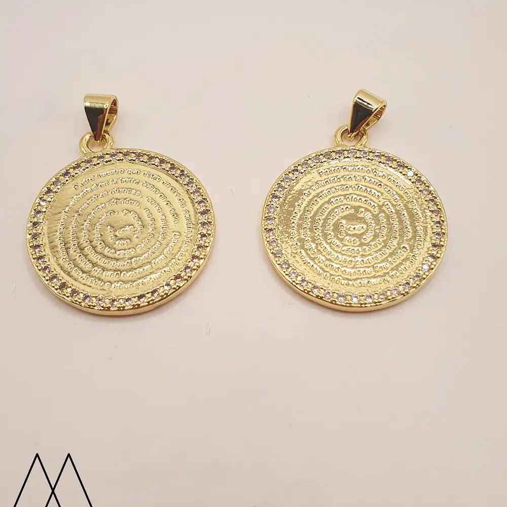 Colgante Padre Nuestro, con zircón 30mm